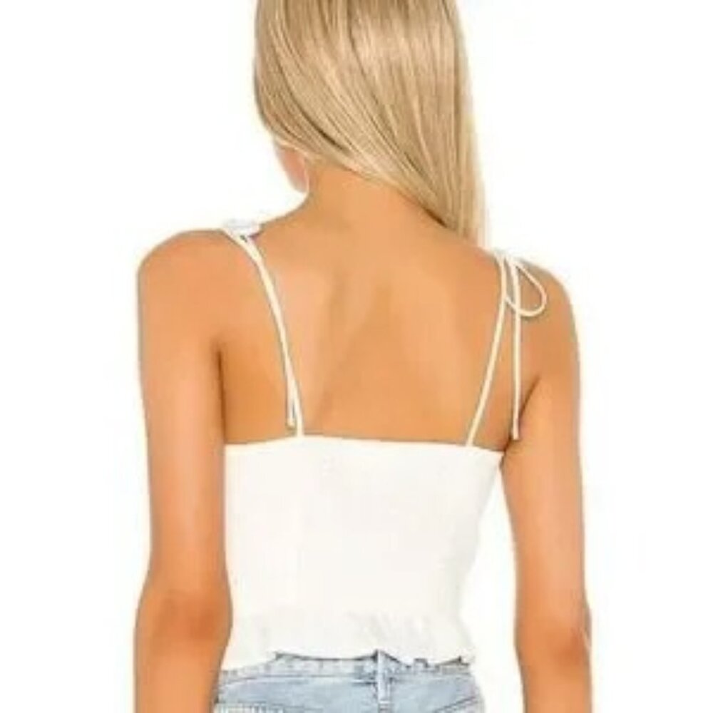 ASTR The Label Maiken Tank Blouse Top White Size Small NWT